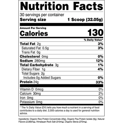 Organic Vegan Plant-Based Protein