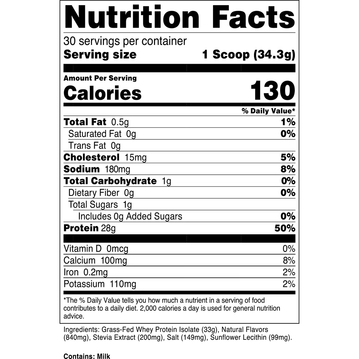 Grass-Fed Whey Protein Isolate