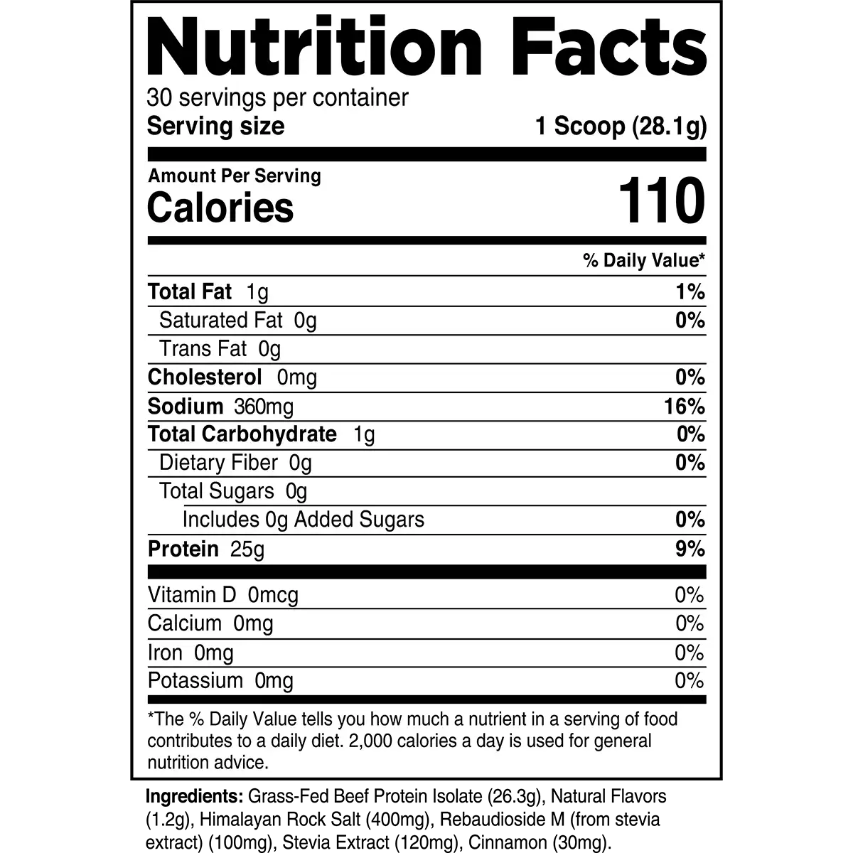 Grass-Fed Beef Protein Isolate