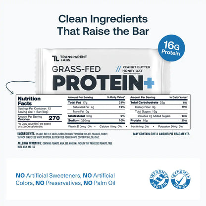 Grass-Fed Protein+ Bars